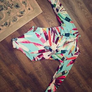 One piece rash guard swimsuit